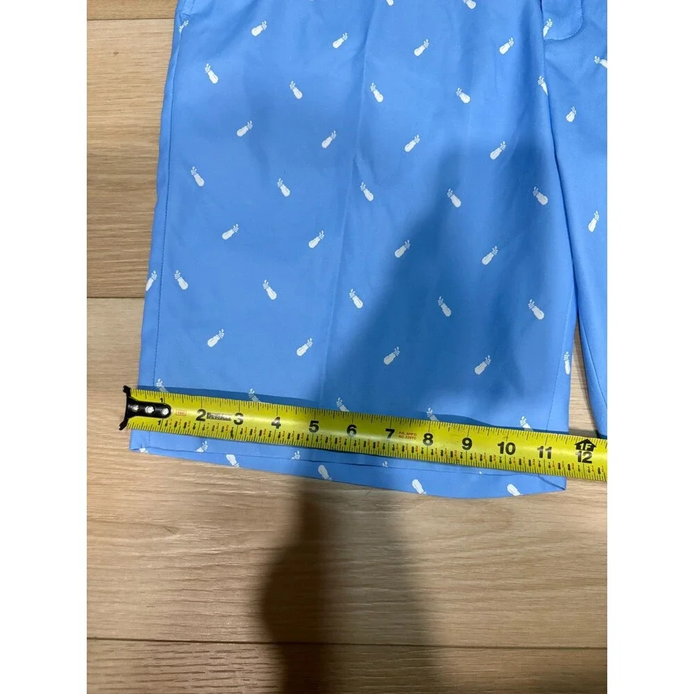 Walter Hagen 11 Majors Golf Shorts Mens 40 Blue Beverage Print 100% Polyester